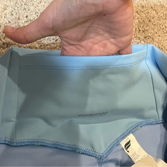 Fabletics Boost PowerHold High-Waisted 7/8 Legging Bali-Blue Lace Details 3X - Picture 6 of 14